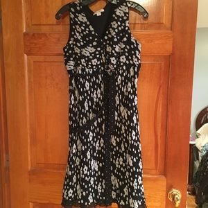 Black and white flower dress